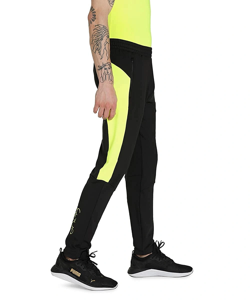 Buy One8 X PUMA Men Green Brand Logo Printed Slim Fit Track Pants With Side  Stripes - Track Pants for Men 18929106 | Myntra